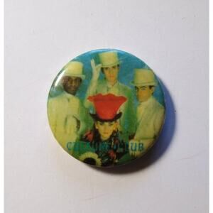 Boy George Culture Club Pin Badge Button Pinback 1980s Vintage Retro Band Shot